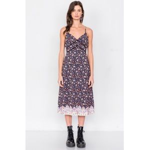 'Mandy' Multi Floral Print Midi Dress